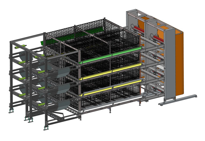 cage &agrave; poulets de chair